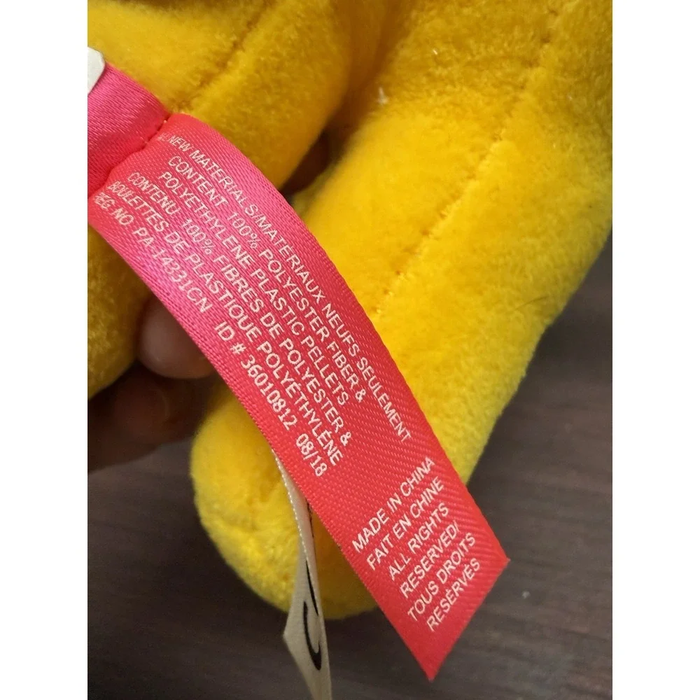 Victorias Secret PINK Nation Yellow Dog Plush Stuffed Animal Soft Cute Toy 13